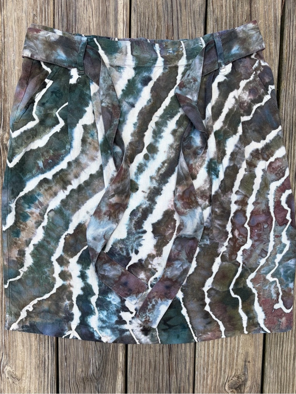notPERFECTLINEN Ice Dyed Skirt